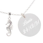 Ocadeau pendentif hippocampe gravé Ocadeau pendentif hippocampe gravé