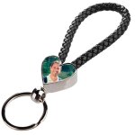 Ocadeau porte cl coeur corde noir