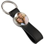 Ocadeau porte cl cuir long rond
