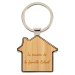 Ocadeau porte cl maison bois et mtal
