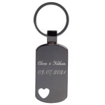 Ocadeau porte cl plaque coeur texte