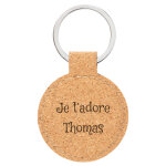 Ocadeau porte clef rond liege personnalis