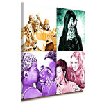 Ocadeau tableau pop art mono 4 photos