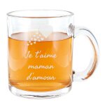 Ocadeau tasse en verre grave