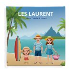 Ocadeau toile famille  la plage