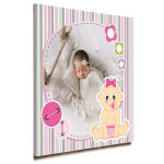 Ocadeau toile photo bb rose
