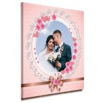 Ocadeau toile thme coeur et rose