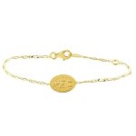 Augis bracelet médaille vierge miraculeuse 18cm (or jaune) Augis bracelet médaille vierge miraculeuse 18cm (or jaune)