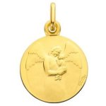 Augis mdaille ange gardien et le bb - or jaune