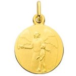 Augis mdaille ange gardien et le petit garon - or jaune