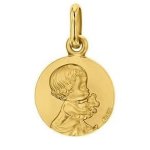 Augis mdaille le bb au doudou 14mm (or jaune)