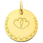 Augis mdaille les coeurs entrelacs - or jaune