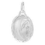 Augis mdaille vierge profil droit facette (or blanc)