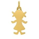 Augis pendentif silhouette fille (or jaune) Augis pendentif silhouette fille (or jaune)