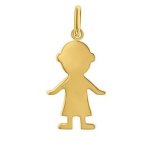 Augis pendentif silhouette garçon (or jaune) Augis pendentif silhouette garçon (or jaune)