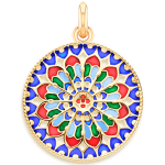 Becker mdaille notre - dame de paris emaille or jaune