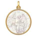 Manufacture mayaud médaille l'ange gardien (or & nacre) Manufacture mayaud médaille l'ange gardien (or & nacre)