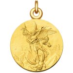 Manufacture mayaud mdaille archange saint - michel plaqu or