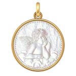 Manufacture mayaud mdaille bapteme ange raphael perle or & nacre