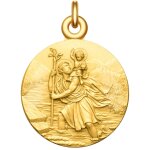 Manufacture mayaud mdaille bapteme saint christophe plaqu or