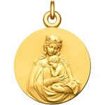 Manufacture mayaud m�daille bapteme vierge couronn�e plaqu� or