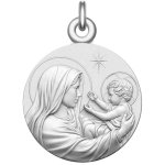 Manufacture mayaud mdaille bapteme vierge  l'enfant en argent