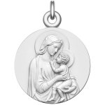 Manufacture mayaud mdaille bapteme vierge  l'enfant argent