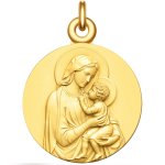 Manufacture mayaud mdaille bapteme vierge  l'enfant vermeil