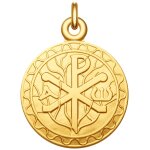 Manufacture mayaud m�daille chrisme - monogramme du christ en plaqu� or