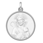 Manufacture mayaud m�daille christ  j�sus est mon berger  argent et nacre