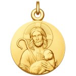 Manufacture mayaud m�daille christ j�sus est mon berger (vermeil)