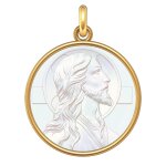Manufacture mayaud mdaille le christ or jaune et nacre
