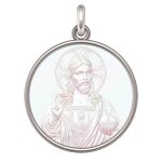 Manufacture mayaud mdaille le christ salvator mundi argent et nacre