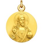 Manufacture mayaud m�daille christ salvator mundi plaqu� or