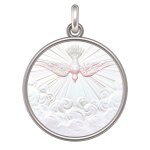 Manufacture mayaud mdaille colombe divine (argent & nacre)