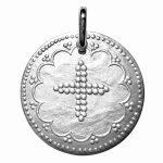 Manufacture mayaud mdaille croix perle en argent