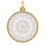 Manufacture mayaud medaille rosace notre dame d'amiens (or & nacre) Manufacture mayaud medaille rosace notre dame d'amiens (or & nacre)