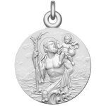 Manufacture mayaud mdaille saint - christophe et jsus argent