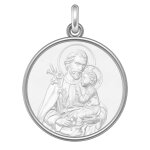 Manufacture mayaud mdaille saint joseph et l'enfant jsus (argent & nacre)