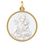 Manufacture mayaud mdaille saint joseph et l'enfant jsus (or & nacre)