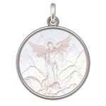 Manufacture mayaud mdaille saint - michel argent et nacre