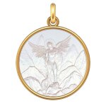 Manufacture mayaud mdaille saint - michel or jaune et nacre