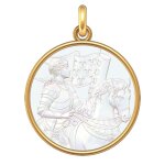 Manufacture mayaud m�daille sainte jeanne d'arc (or & nacre)