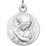 Manufacture mayaud mdaille vierge  l'enfant amour maternel - argent