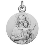 Manufacture mayaud mdaille vierge  l'enfant bnissant (argent)