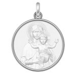 Manufacture mayaud mdaille vierge  l'enfant bnissant (argent & nacre)