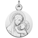 Manufacture mayaud mdaille vierge  l'enfant de botticelli (argent)