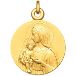 Manufacture mayaud mdaille vierge  l'enfant or jaune