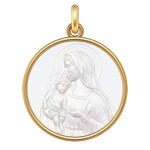 Manufacture mayaud mdaille vierge  l'enfant or jaune et nacre