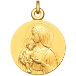 Manufacture mayaud mdaille vierge  l'enfant plaqu or